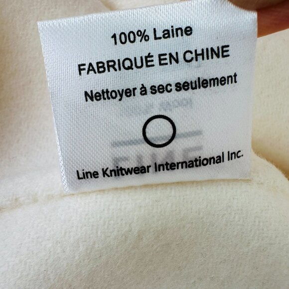 Line "Meghan" Coat - Ivory Wool Wrap Peacoat - Size M - Picture 11 of 12